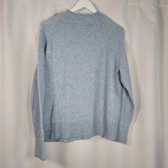 J CREW Sweater Women's M Blue Merino Wool Alpaca Blend Top - Picture 2 of 4